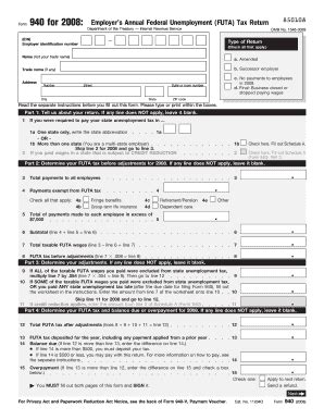 18 Printable form 940 instructions Templates - Fillable Samples in PDF ...