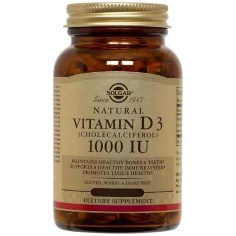 Solgar Vitamin D Softgels Iu Cholecalciferol