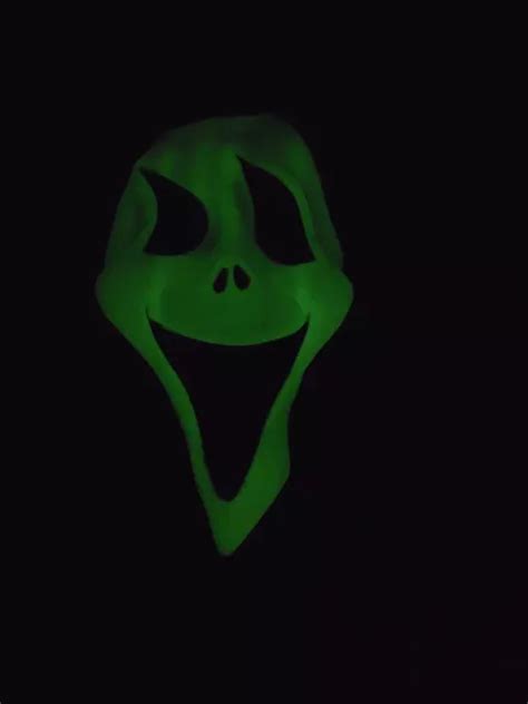 SCREAM GHOSTFACE MASK Fun World Div. Vintage RARE 90s Glow In The Dark ...