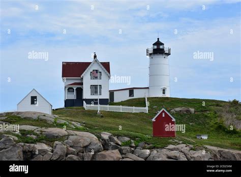 The Neddick Lighthouse In York Maine U S A Stock Photo Alamy