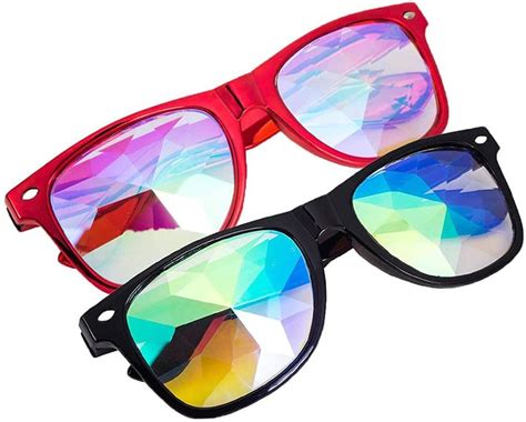 Kaleidoscope Sunglasses Round Rave Festival Diffraction Best Prism