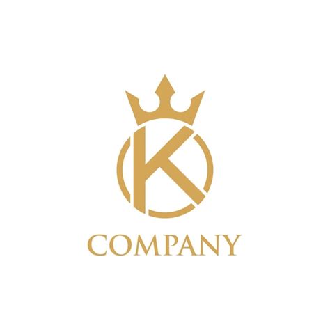 K Con Corona Inspiraci N De Plantilla De Dise O De Logotipo Vector