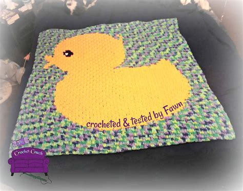 Rubber Duck Baby Blanket C2C Crochet Pattern, Written Row Counts, C2C ...