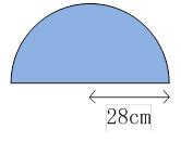 Solved: The figure below shows a semicircle. Radius = 28 cm. Find the ...