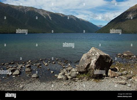 lake rotoiti  tasman region  south island   zealand stock