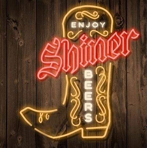 Custom Enjoy Shiner Beer Boot Neon Sign Tube Neon Light Custom Neon Signs