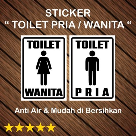 Jual Stiker Toilet Pria Toilet Wanita Sticker Tulisan Toilet Wanita