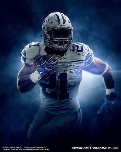 Download Ezekiel Elliott Showing Off His Two Time Nfl Offensive Player