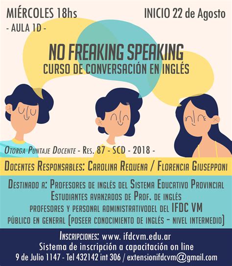 Capacitación No freaking speaking Curso de conversación en inglés