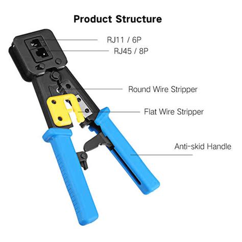 CAT5 CAT6 EZ RJ45 RJ11 RJ12 Yeni Nesil Konnektör Lüx Sıkma Pense