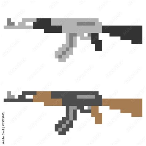 Pixel Art Gun Stock Illustration Adobe Stock