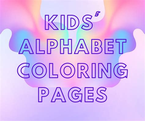 Kids' Alphabet Coloring Pages - Etsy