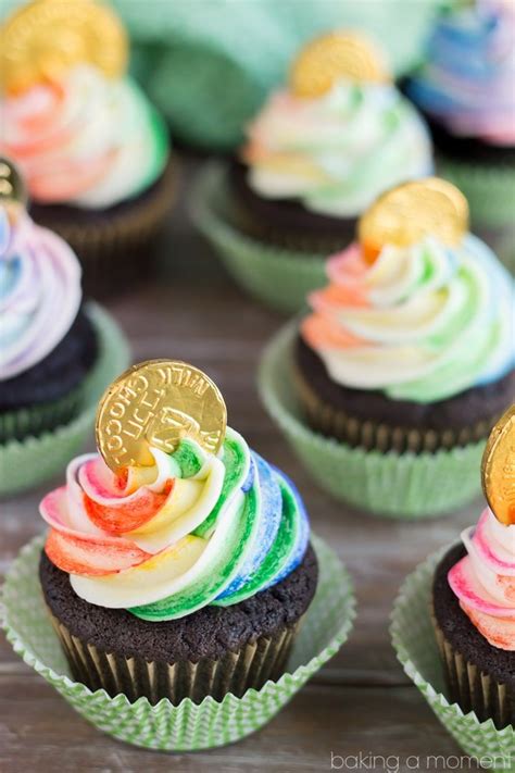 Rainbow Pot Of Gold Cupcakes For St Patrick S Day The Chocolate Cake