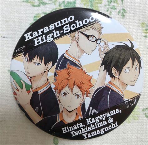 Haikyu Can Badge Shoyo Hinata Tobio Kageyama Hotaru Tsukishima Tadashi Yamaguchi For Sale