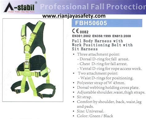 Full Body Harness A Stabil Klik For Detail Rianjaya