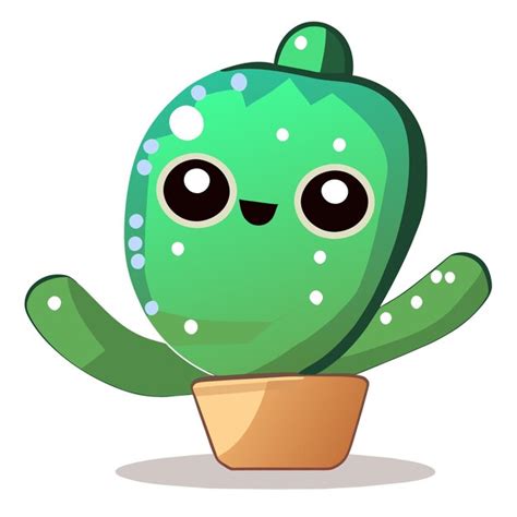 Arte Digital Vector De Alta Calidad De Un Cactus Aislado Vector Premium