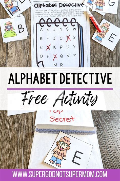 Alphabet Detectives Super God Not Super Mom Alphabet Activities