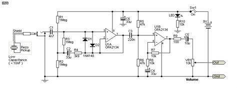 Acoustic Guitar Preamp Circuit Schematic - Wiring Diagram