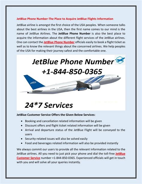 Ppt Jetblue Phone Number To Acquire Jetblue Flights Information