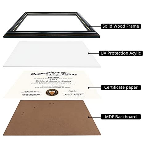 Graduationmall X Certificate Diploma Frame Solid Wood Uv