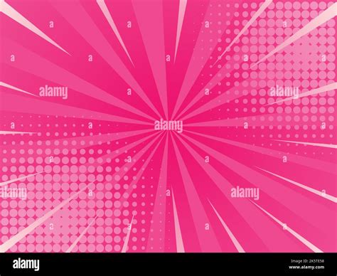 Pink Pop Art Background Comic Style Retro Style Vector Graphic Illustration Stock Vector