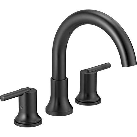 Delta Trinsic Handle Deck Mount Roman Tub Faucet Trim Kit In Matte