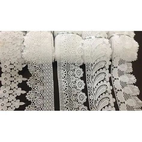 Inch White Polyester Chemical Lace For Saree At Rs Meter In