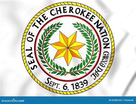 Seal of the Cherokee Nation. Stock Illustration - Illustration of white ...