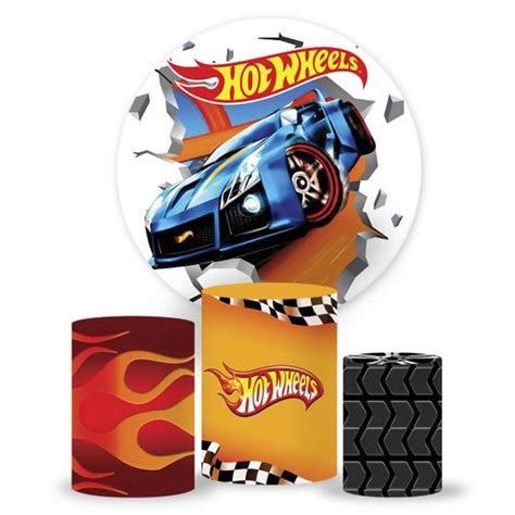 Painel De Festa Hot Wheels Painel Redondo Painel Redondo Painel