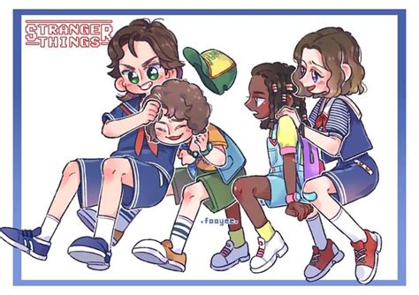 Stranger Things Scoops Troop By Fooyee Fooy33 Steve Dustin Erica Robin Scoops Ahoy Ice