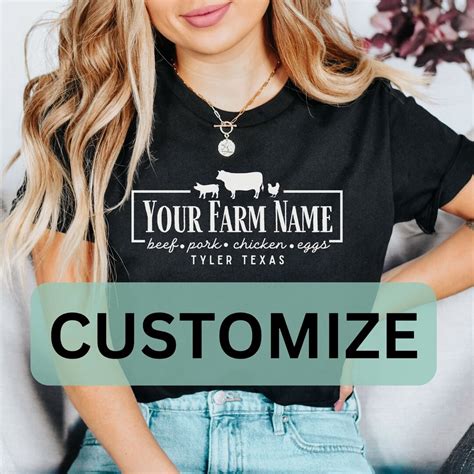 Custom Farm Shirt Personalized Farm Shirt Custom Beef Farm Shirt