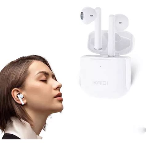 Auriculares inalámbricos Bluetooth Kaidi Kd 772 de color blanco