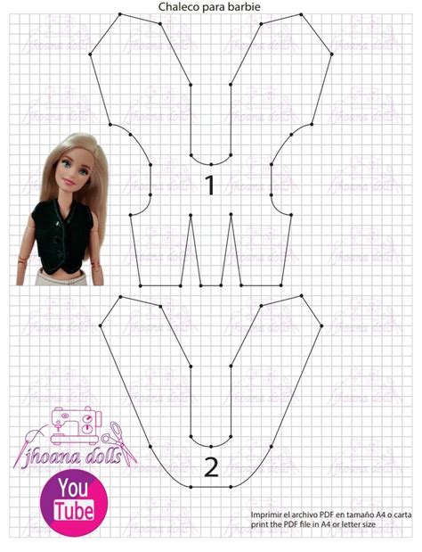 Chaleco Para Barbie Coser Ropa De Mu Ecas Ropa Para Mu Ecos Ropa