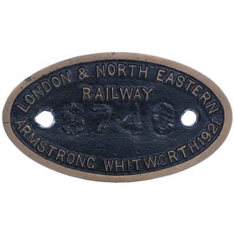 43 A Worksplate London And North Eastern Railway 68740 Armstrong