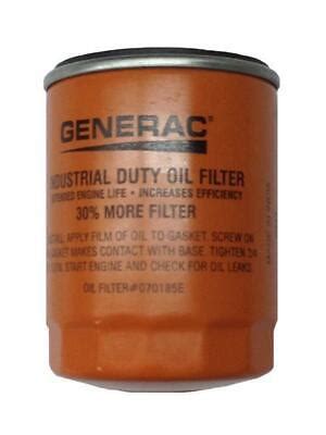 Generac 070185E OEM Generator Oil Filter 070185ES Orange 654329039601 ...