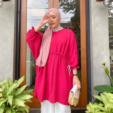 Jual Mybamus X Bundaule Sae Batwing Tops Atasan Wanita Blouse