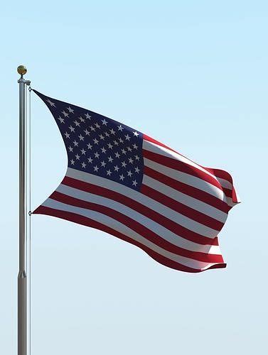 Animated Usa Flag D Model Animated Cgtrader