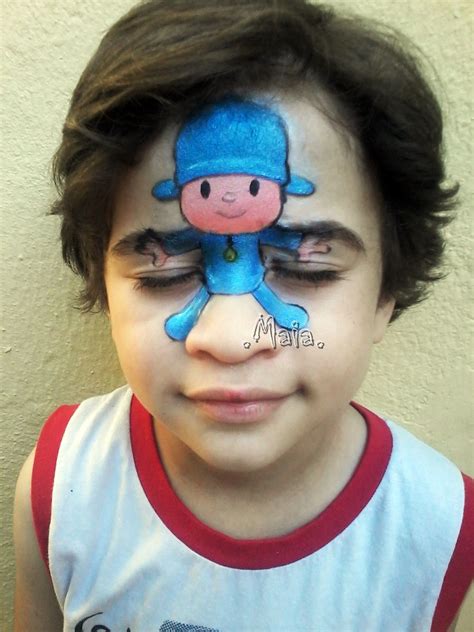 Pintura Facial Maquiagem Artística Pocoyo Pocoyo Face Painting