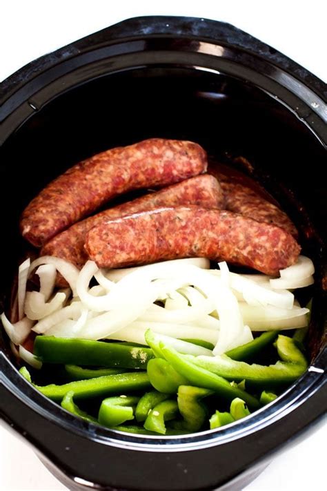 Sausage and Peppers - a Slow Cooker Recipe • Food, Folks and Fun