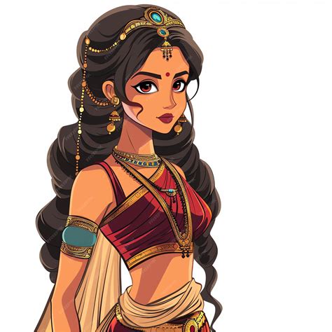 Draupadi Indian Illustration Premium Ai Generated Psd