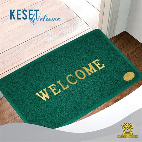 Jual Bright Crown Keset Welcome Tebal Premium 40 X 60cmkeset Bihun