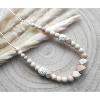 Collier Allaitement Bois Silicone Beige