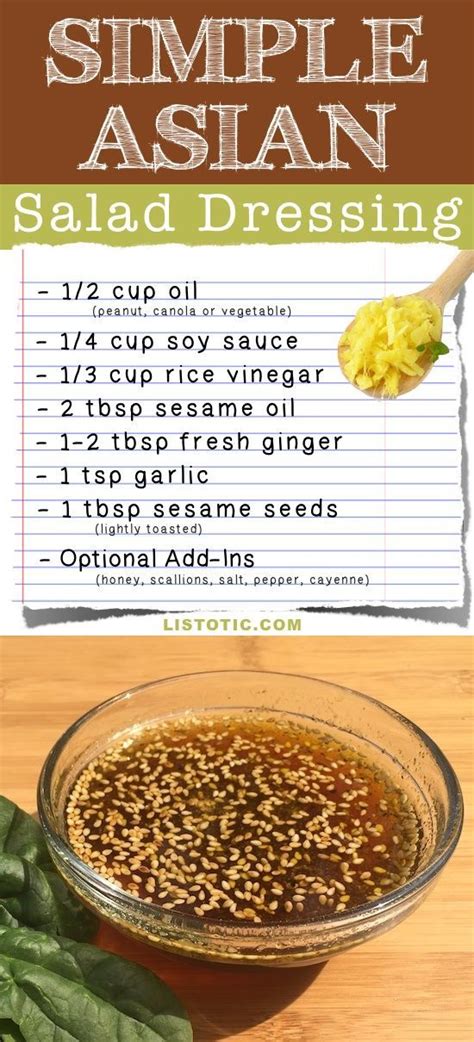 Easy Homemade Asian Salad Dressing Recipe Made With Soy Sauce Oil And Vinegar Listotic