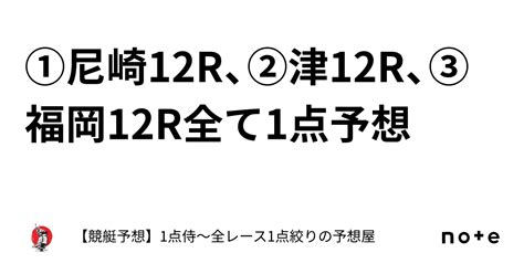 ⚔️①尼崎12r、②津12r、③福岡12r⚔️全て1点予想⚔️｜【競艇予想】1点侍～全レース1点絞りの予想屋