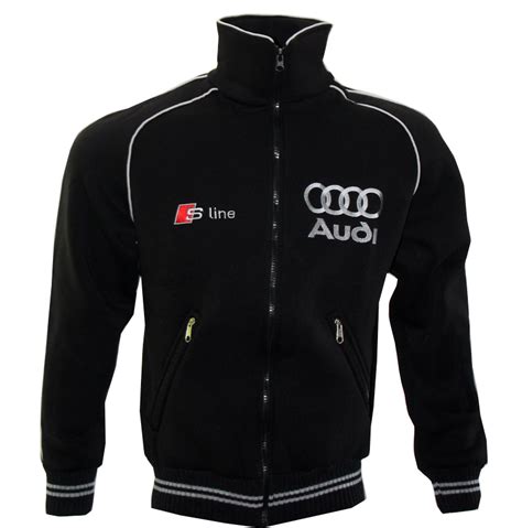 Audi Racing Full Zip Sweatshirt Jacket With Embroidered Logo T Shirts