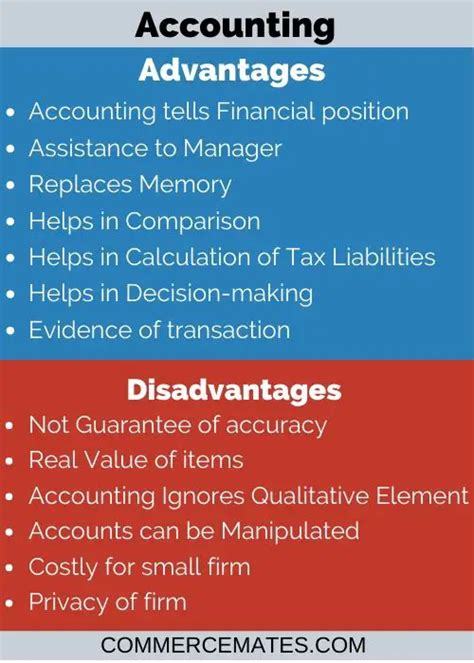 Advantages And Disadvantages Of Accounting