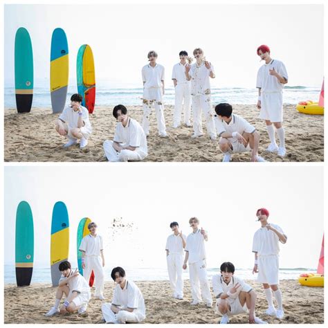 Two Pictures Of Men In White On The Beach With Surfboards And One Man