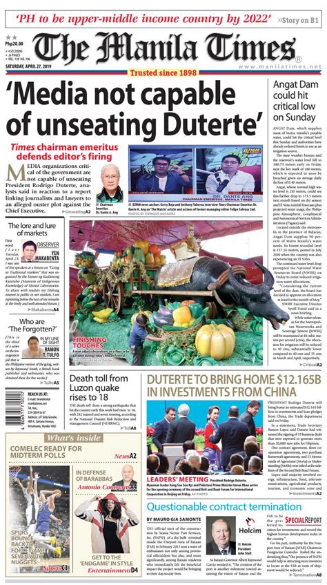 The Manila Times April 27 2019 By The Manila Times Issuu