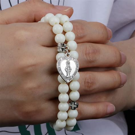 Cottvott Our Lady Virgin Mary Miraculous Medal Charms Hands Holding