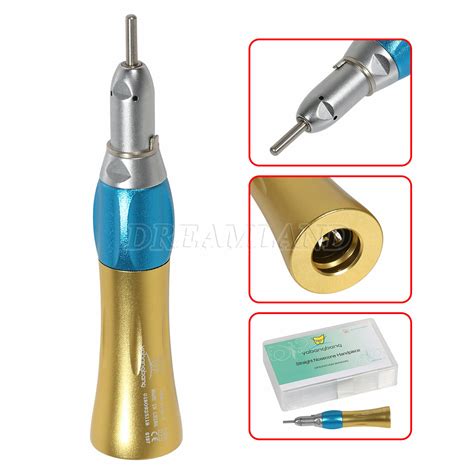 Dental Slow Speed Straight Handpiece 4 Hole Air Motor Outer Inner